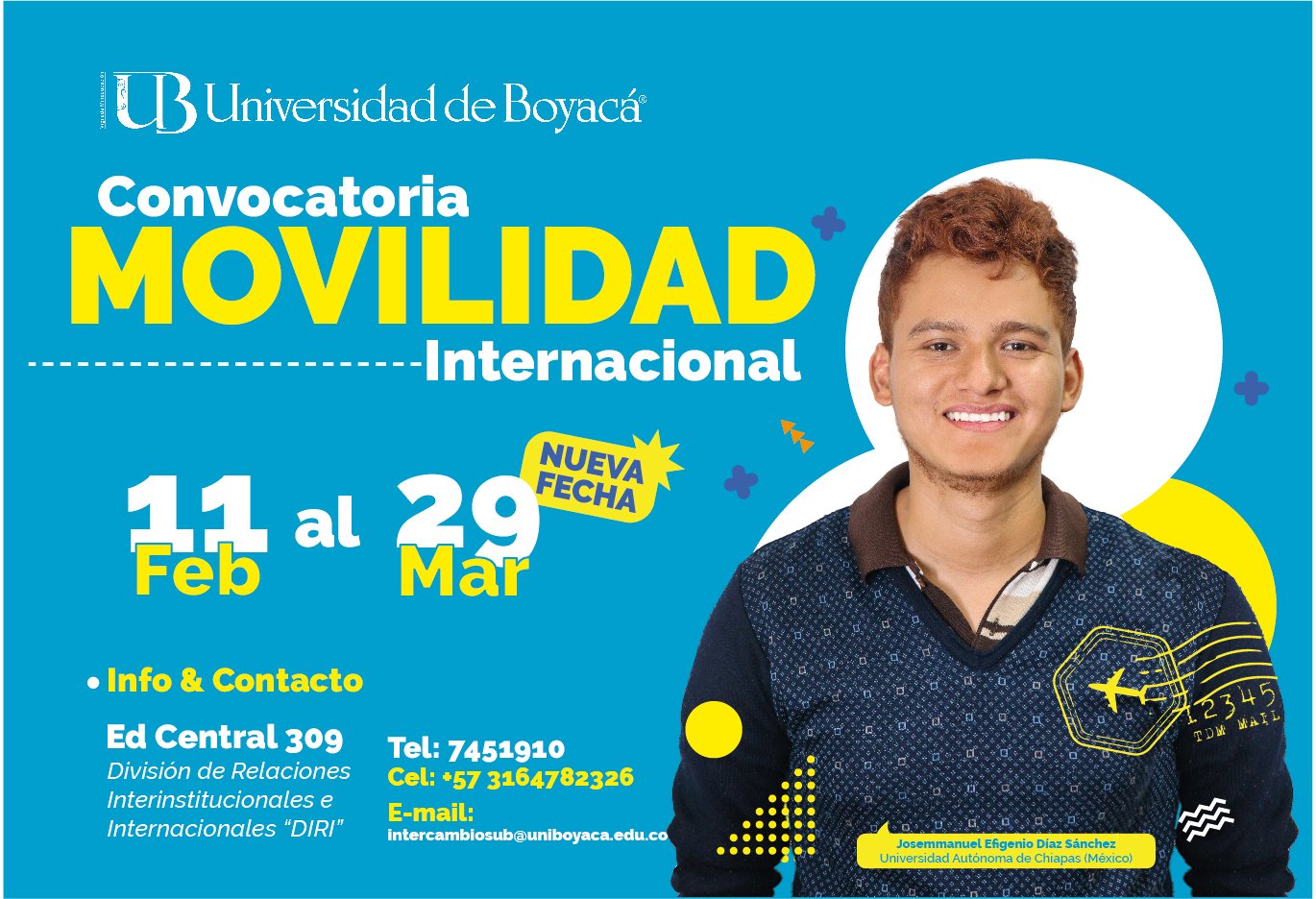 Ampliación de convocatoria movilidad internacional