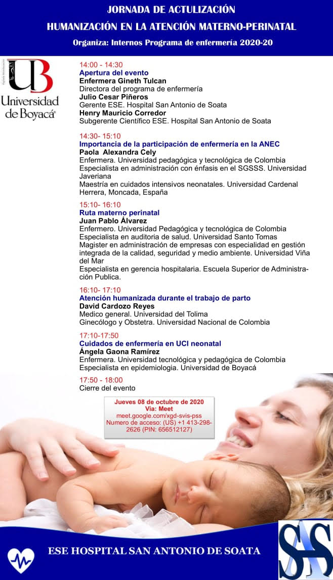 Jornada de actualización "HUMANIZACIÓN EN LA ATENCIÓN MATERNO PERINATAL"