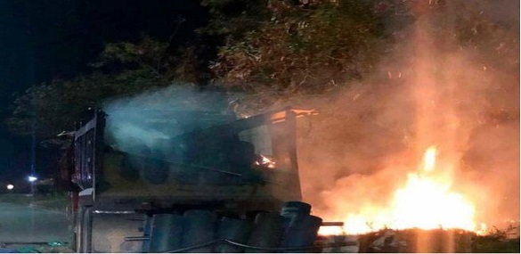 Foto: lareporteria.com/ atentado a la fuerza aérea en Yopal. Varios daños estructurales provocados tras cuatro explosiones continuas 