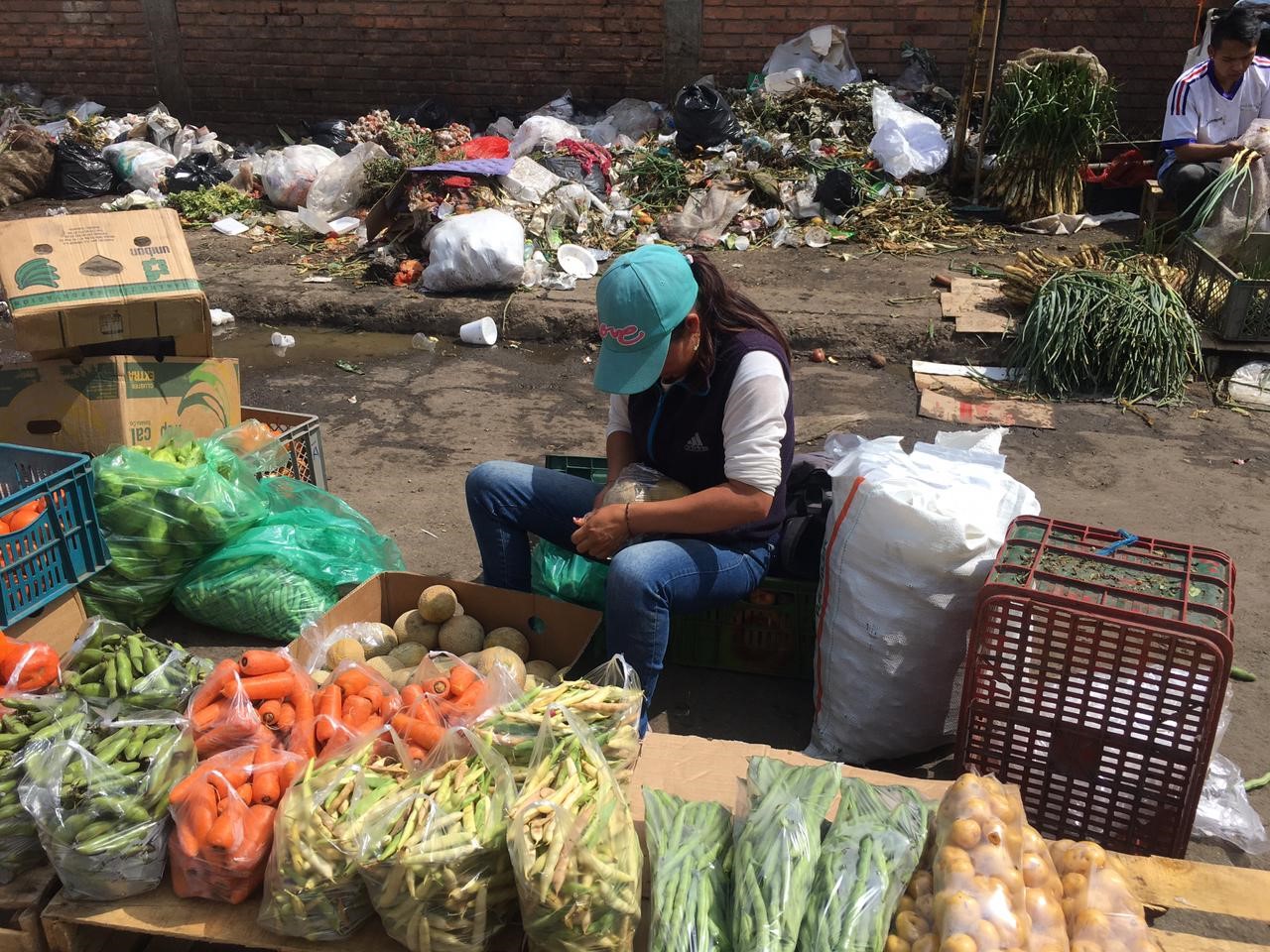                          Vendedora informal, ubicada en la salida de la plaza de mercado central de Sogamoso (2021)