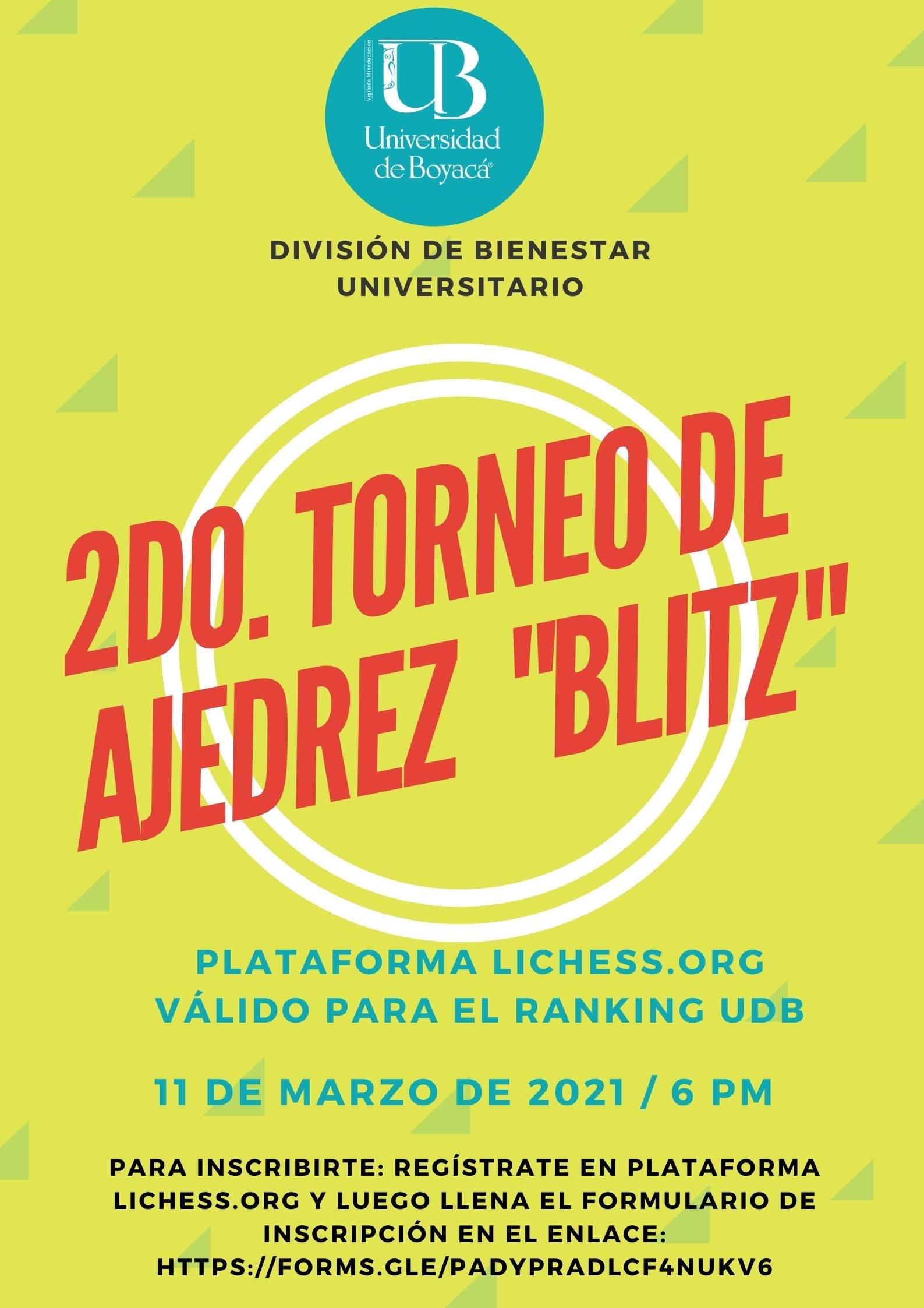 2do. TORNEO DE AJEDREZ - Modalidad Blitz