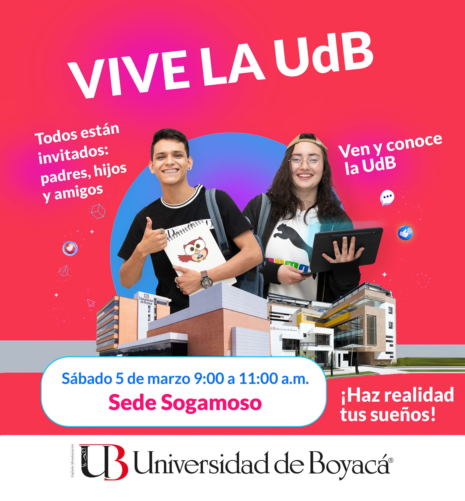 Invitación al Campus Vive la UdB sede Sogamoso - 5 de marzo de 2022 ...
