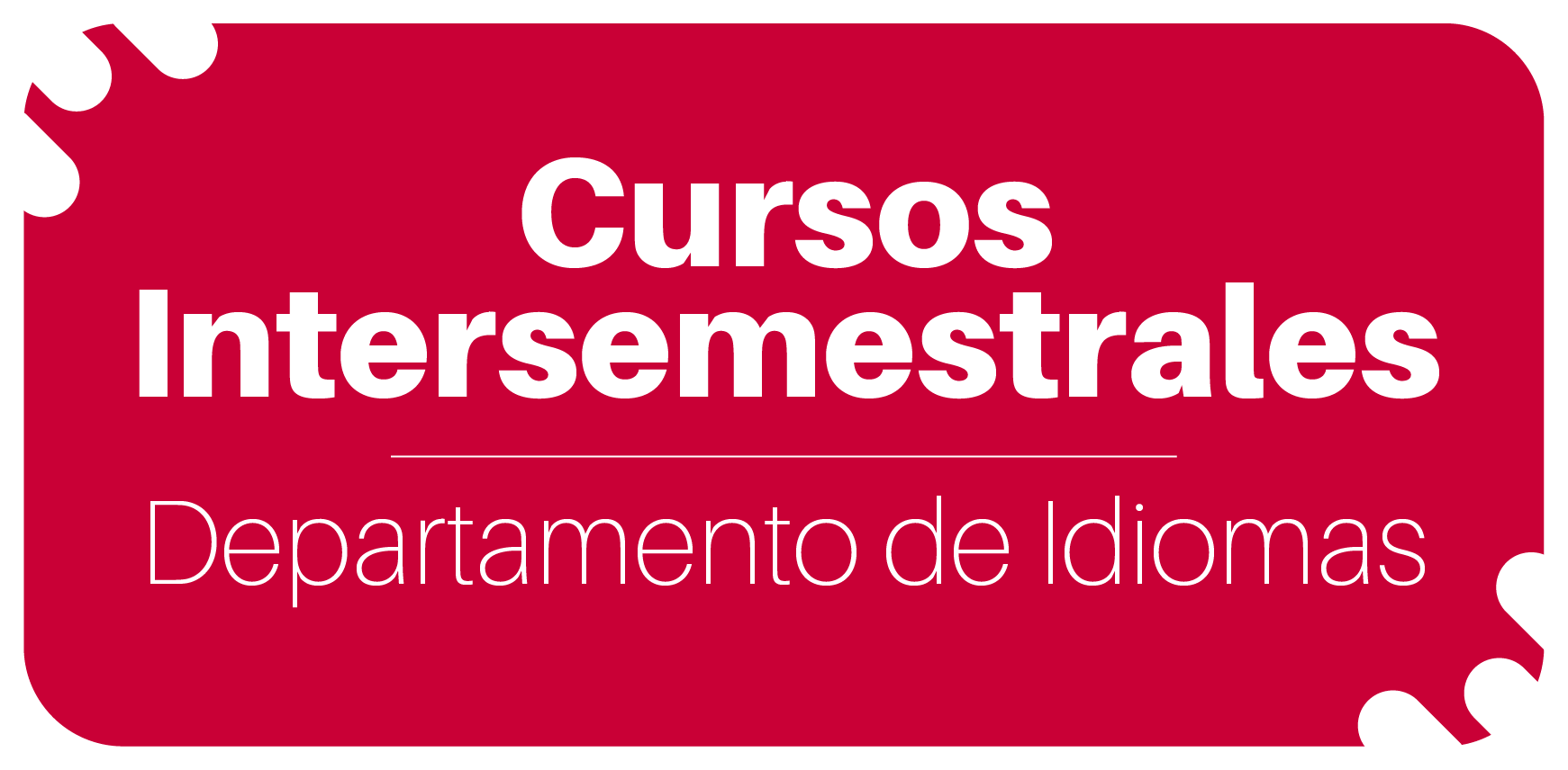 Cursos intersemestrales Departamento de Idiomas