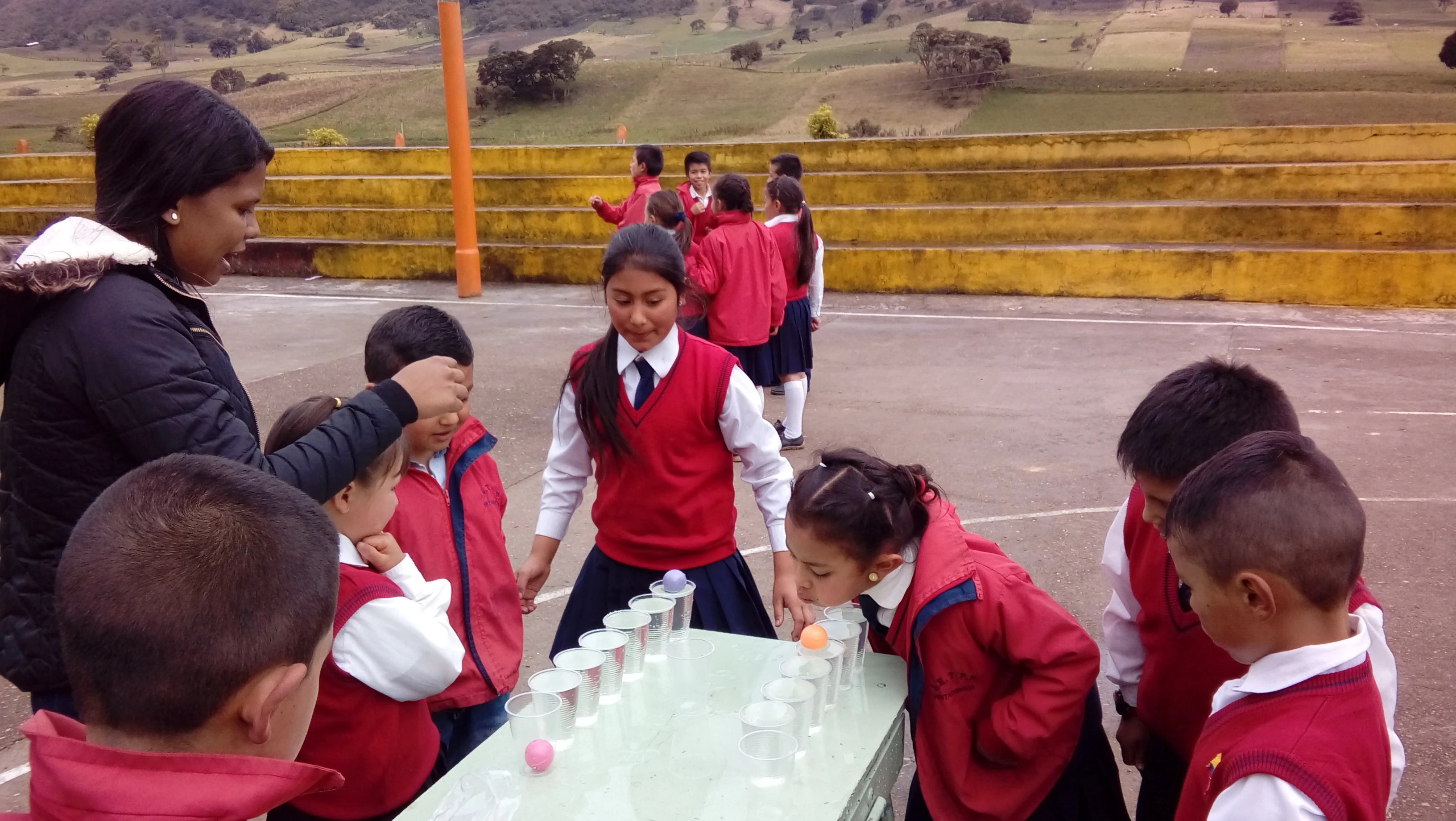 Escolares de la institución educativa rural del sur, vereda Runta abajo