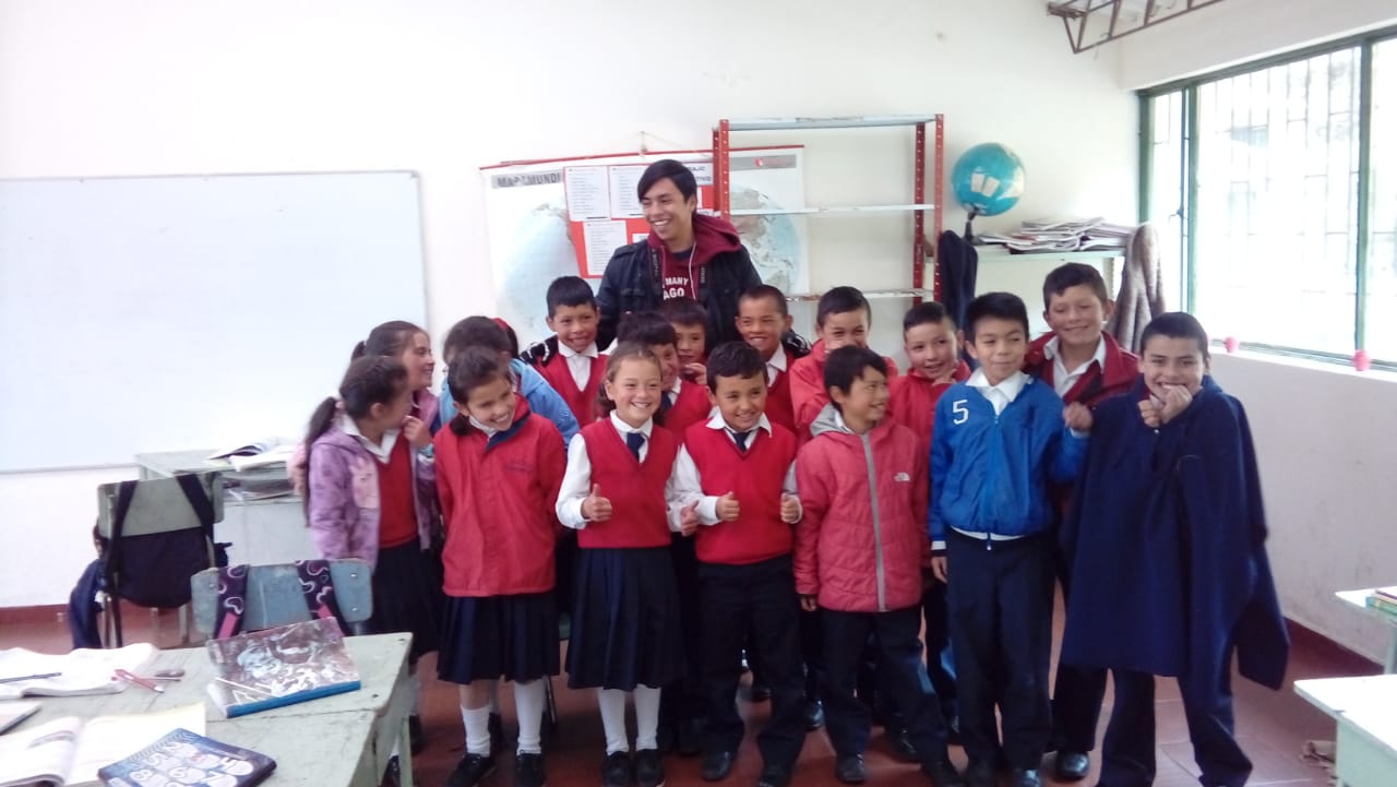 Escolares de la institución educativa rural del sur, vereda Runta abajo