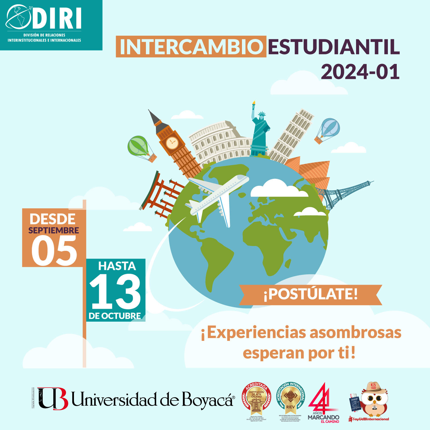 Convocatoria de Intercambio Estudiantil Saliente 2024-10