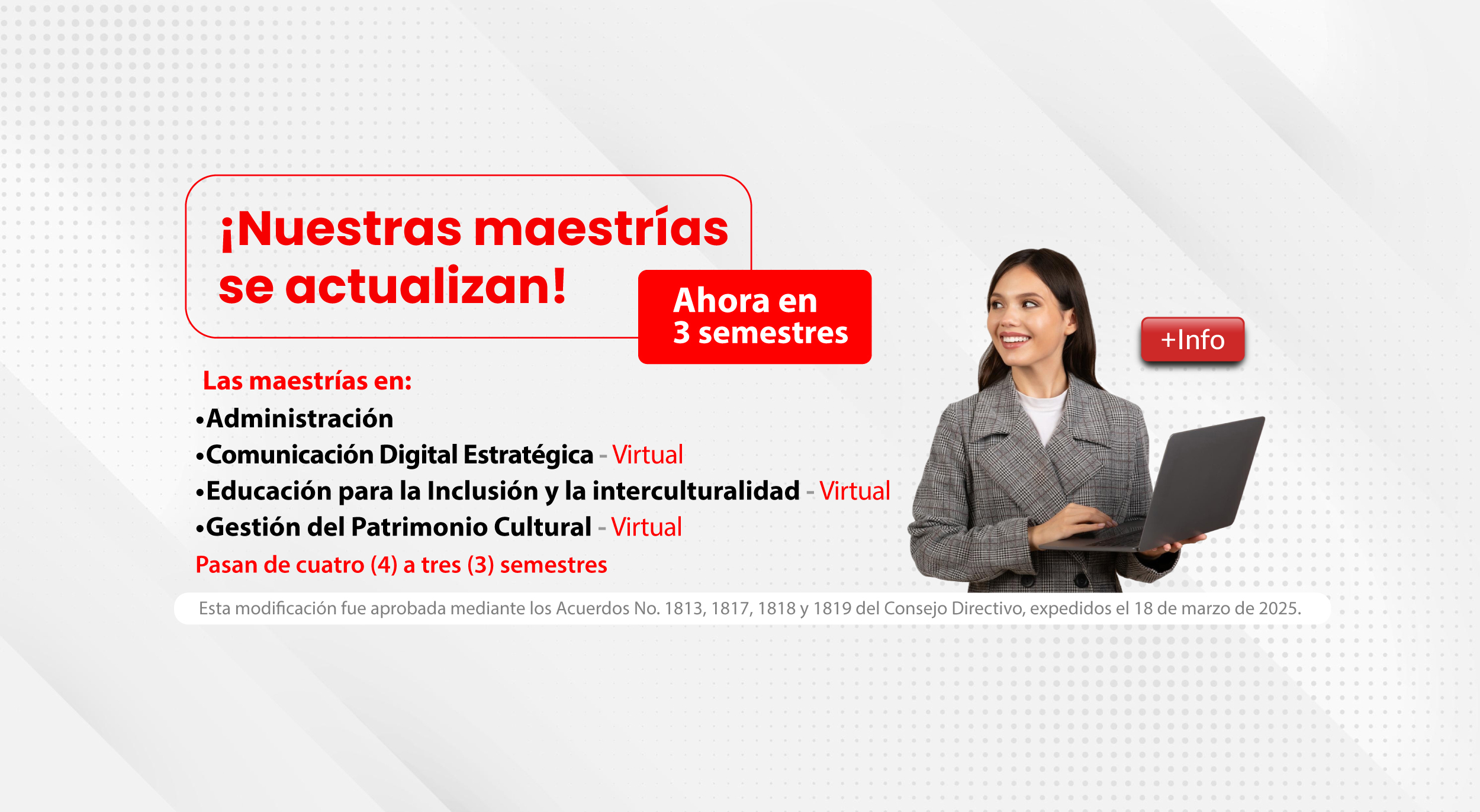 Maestrías con menos semestres