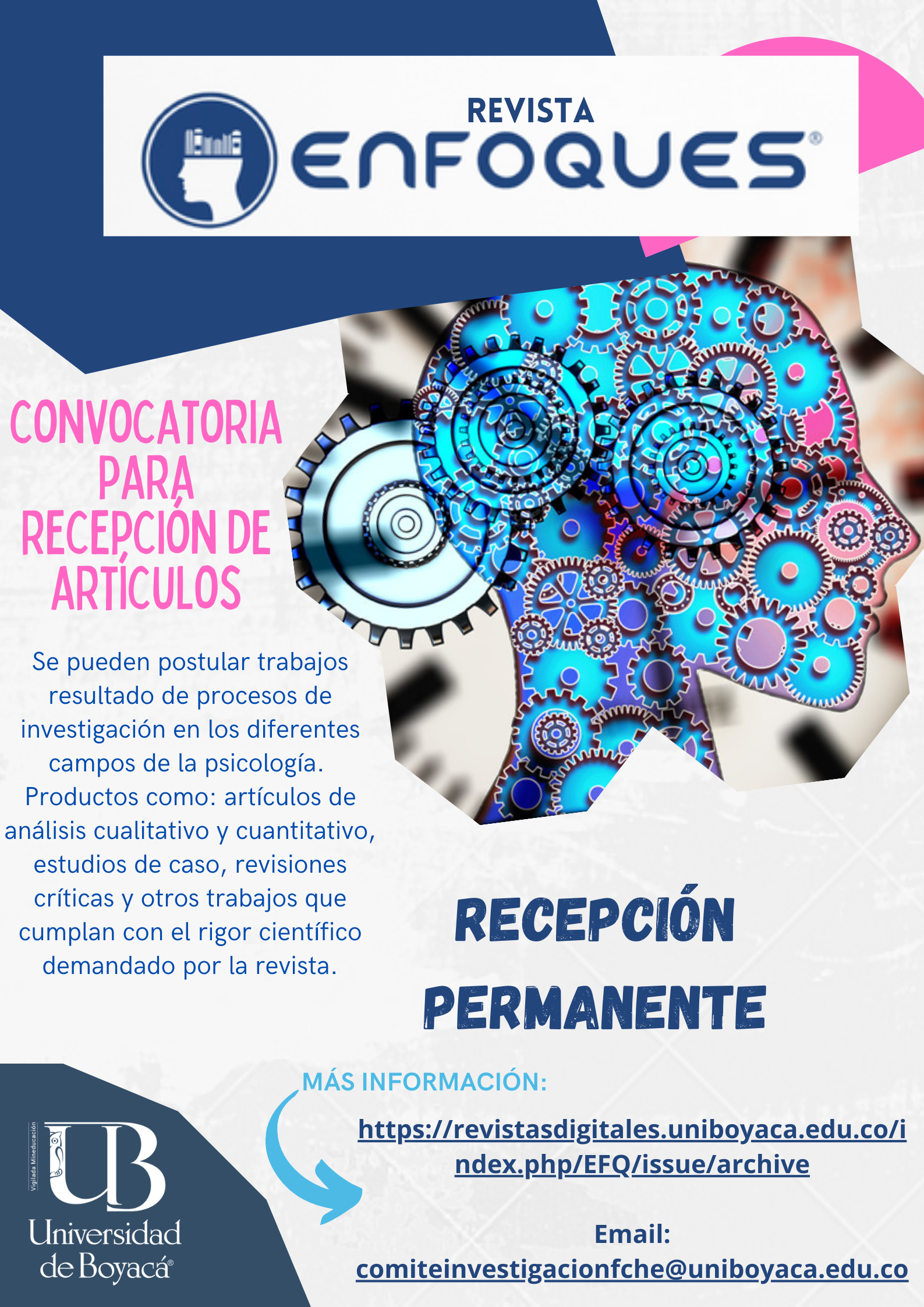 convocatoria recepción de artículos