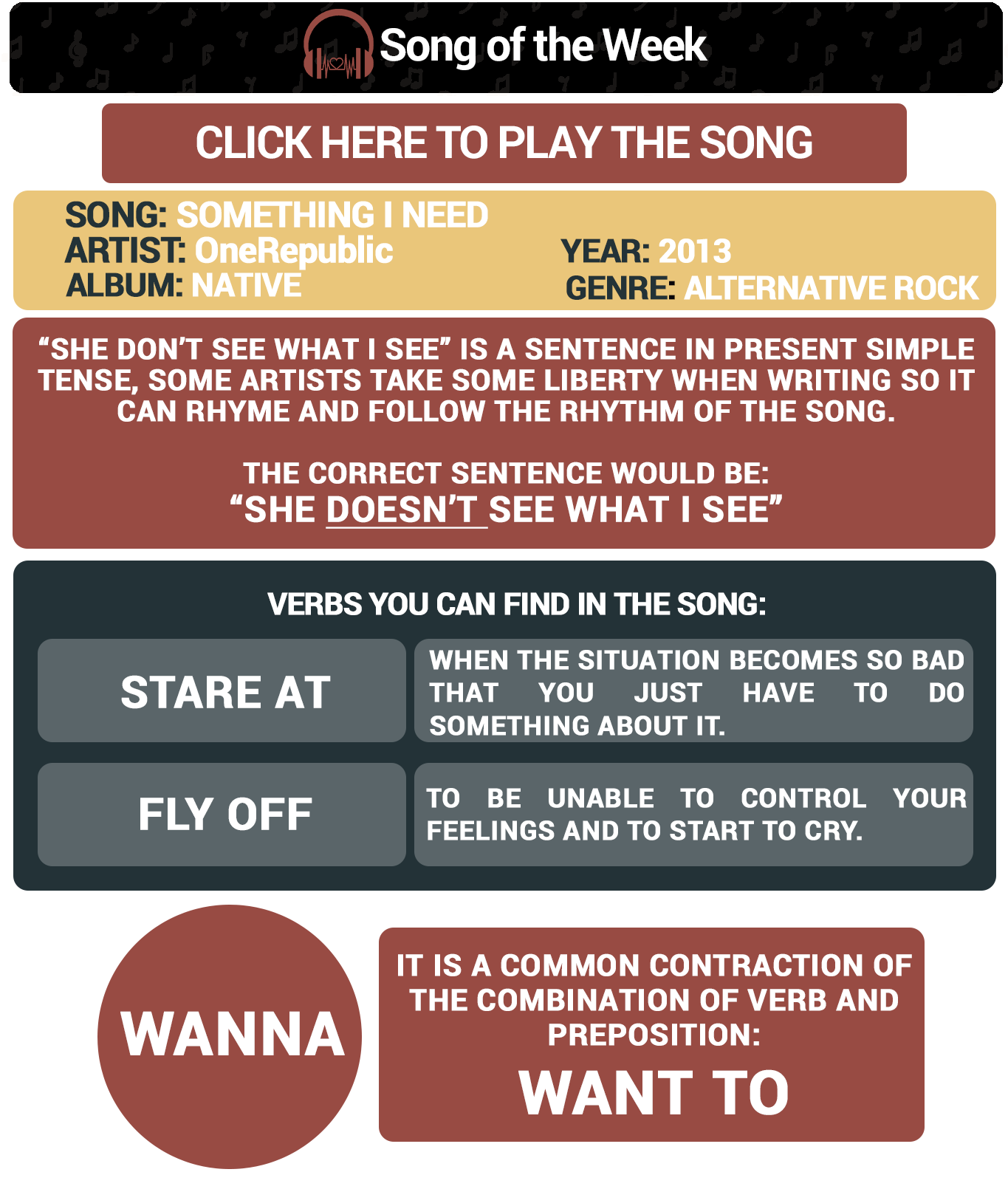 SONG OF THE WEEK BODY