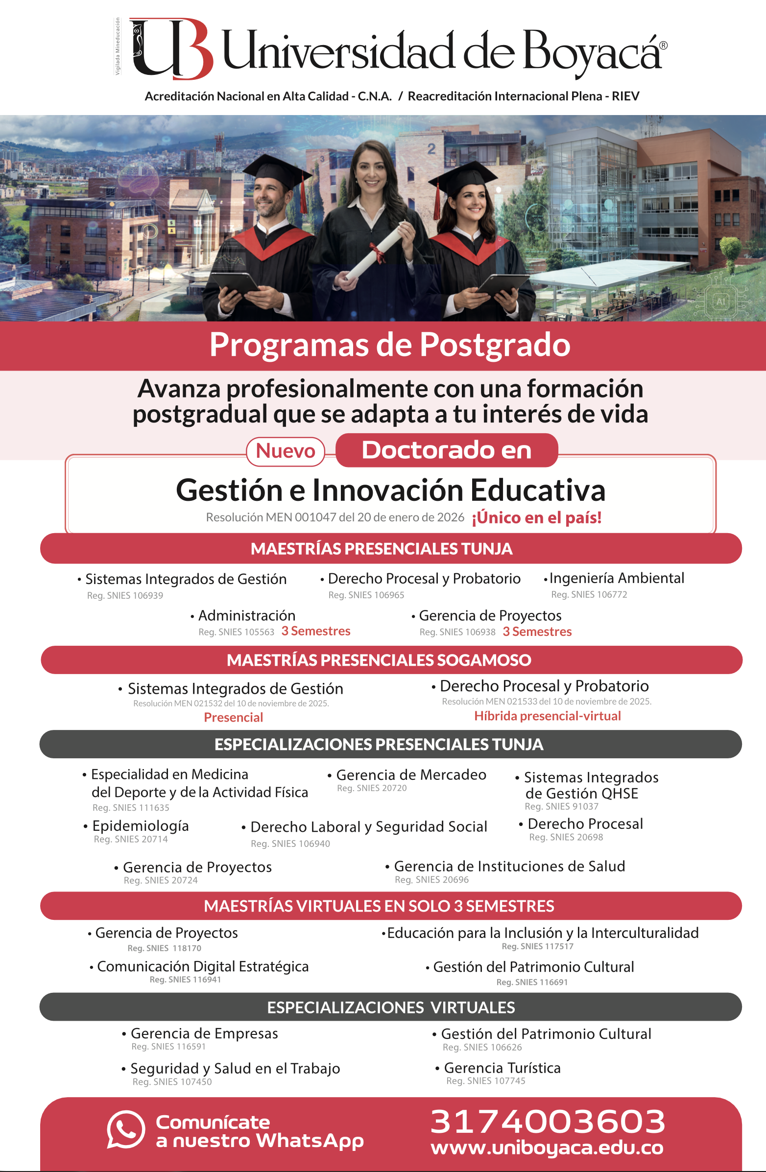 Inscripciones y Matrículas Posgrado | Universidad de Boyaca