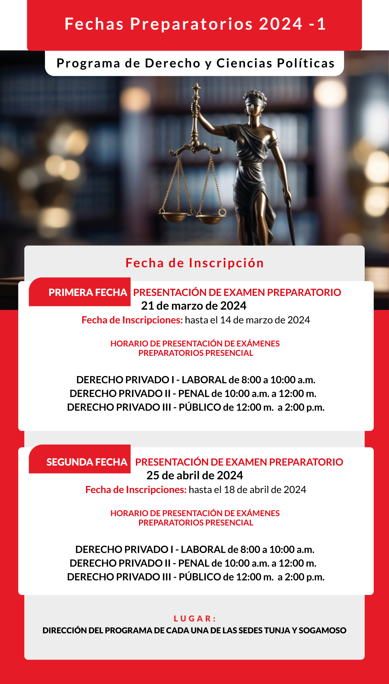 Exámenes Preparatorios del Período 202410 Programa de Derecho y
