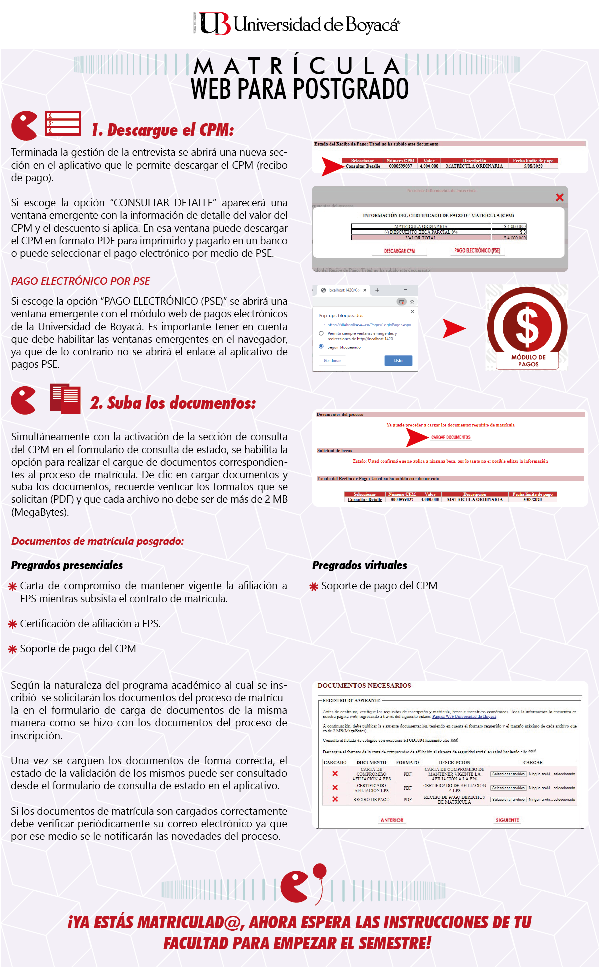 matricula postgrado