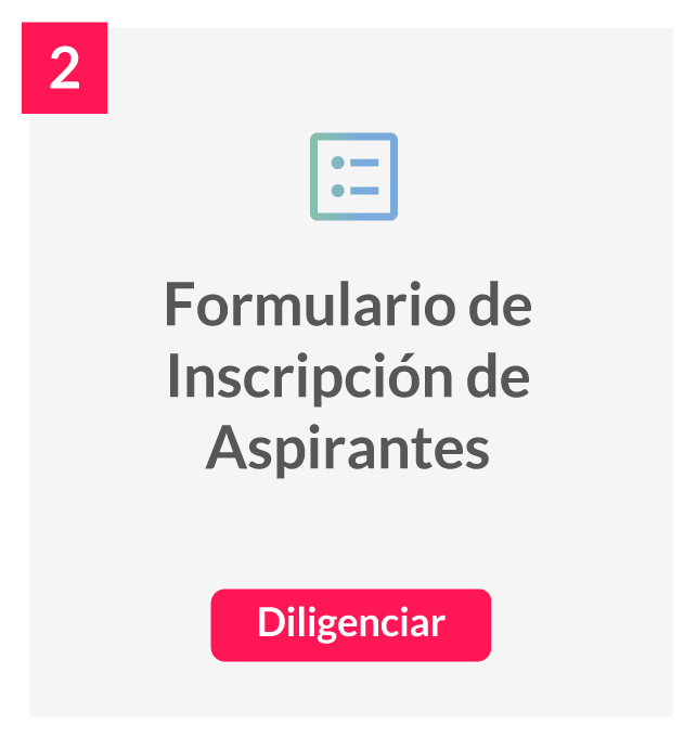 formulario de inscripción de aspirantes