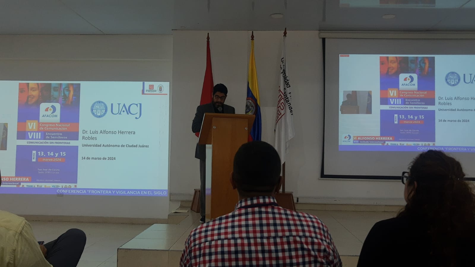 Conferencia internacional del Dr. Luis Alfonso Herrera de la U. Autónoma de Juárez. "Frontera y vigilancia en el siglo XXI".