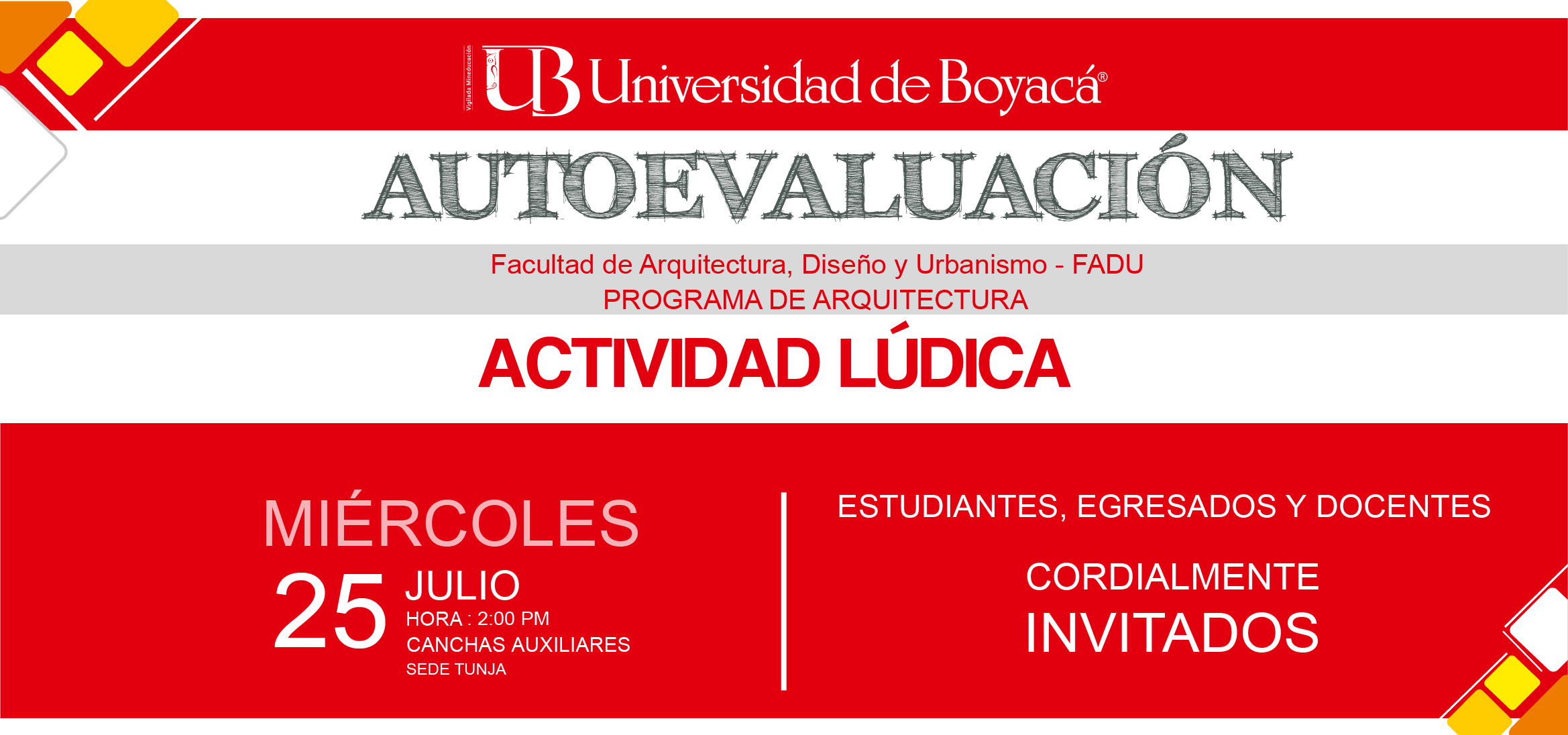 Actividad lúdica de los procesos de Autoevaluación del Programa de Arquitectura