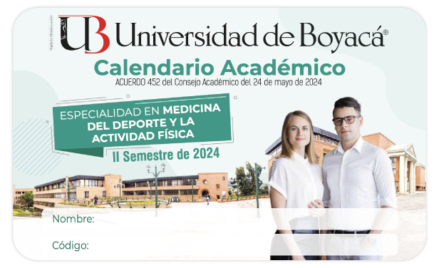 calendario Especialidad en Medicina del Deporte 2024_II
