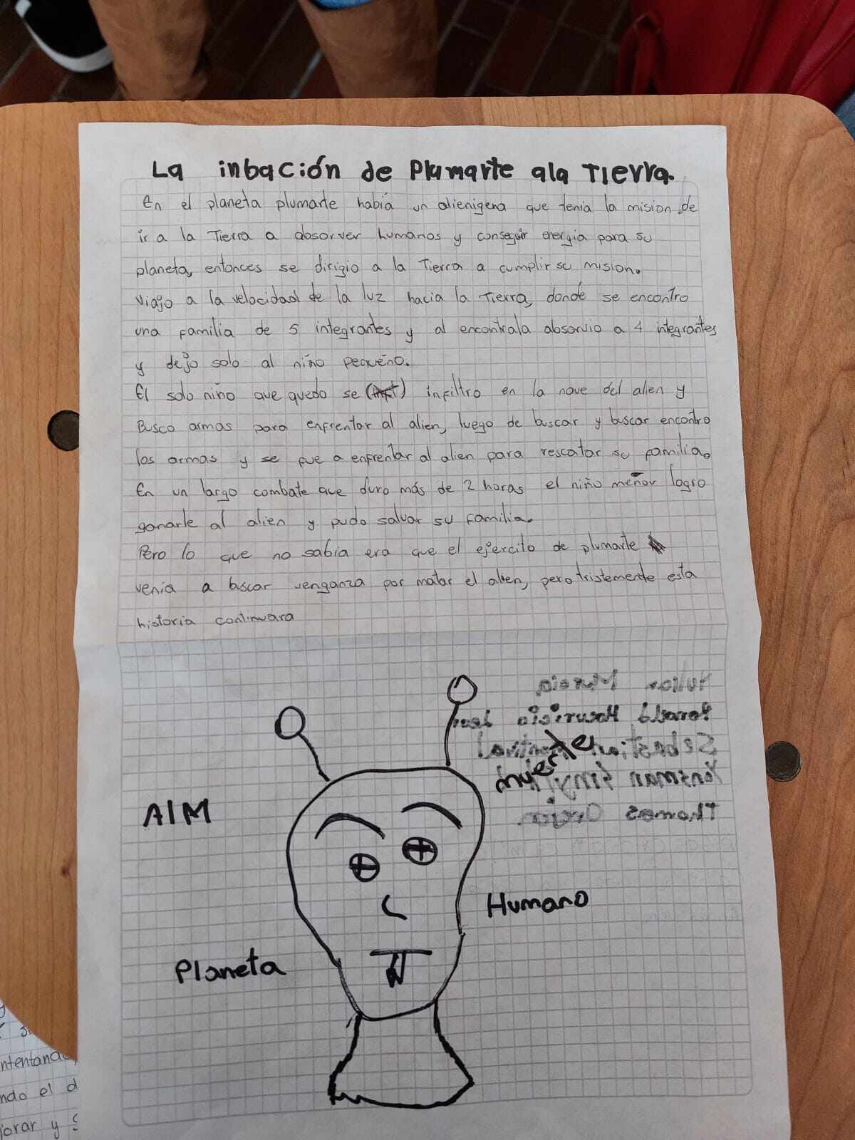 Cada estudiante elegía un papelito al contar su historia, imprimiéndole diferentes sentimientos.   