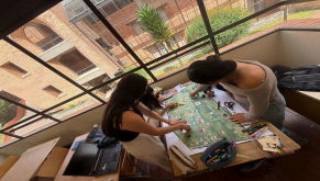 Primeros trazos del territorio en el papel.