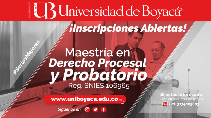 Nueva Maestría en Derecho Procesal y Probatorio