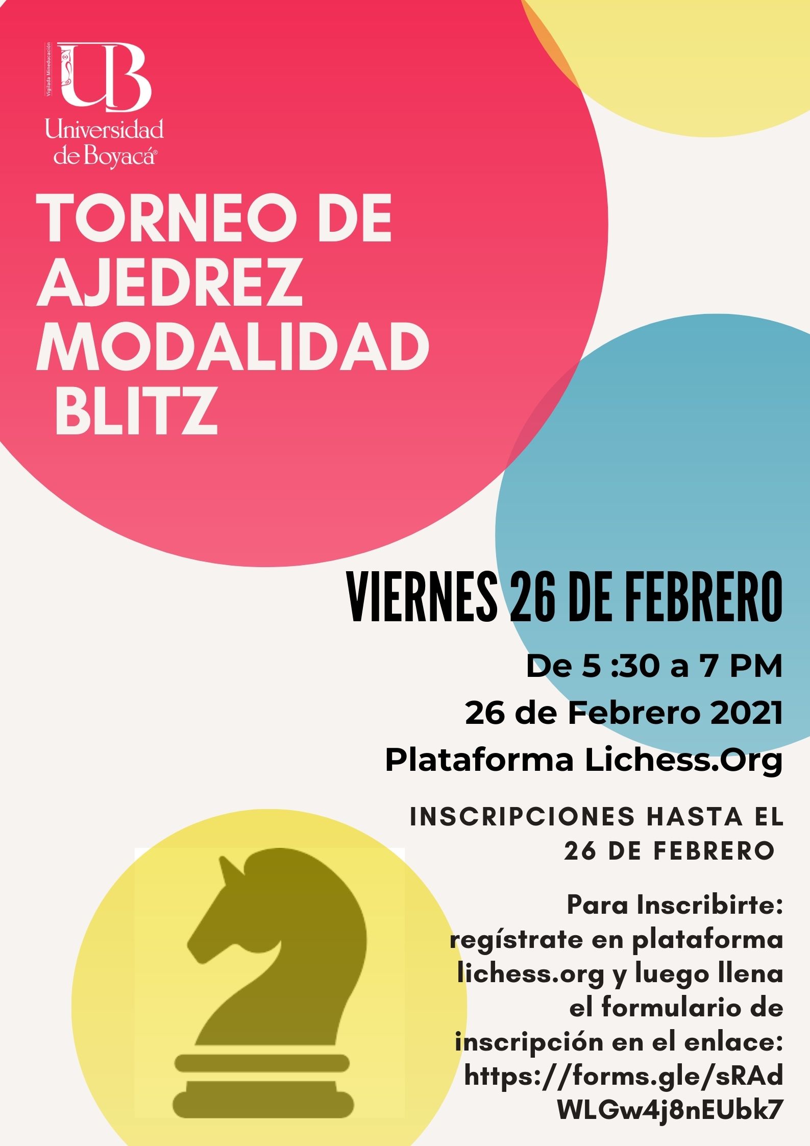 1er. Torneo de Ajedrez modalidad Blitz