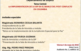 LA IMPLEMENTACION DE LA JEP EN EL MARCO DEL POST CONFLICTO  EN COLOMBIA