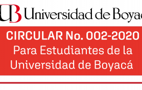 Circular para Estudiantes de la Universidad de Boyacá