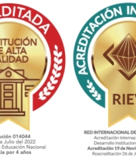 Acreditación Nacional en Alta Calidad - C.N.A. Reacreditación Internacional Plena - RIEV