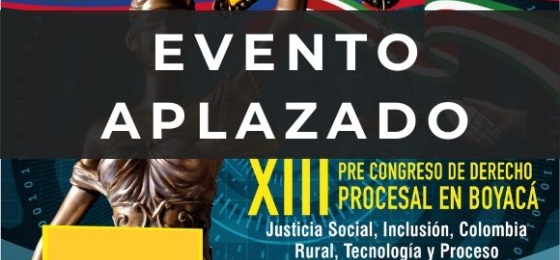 Imagen con anuncio de evento aplazado