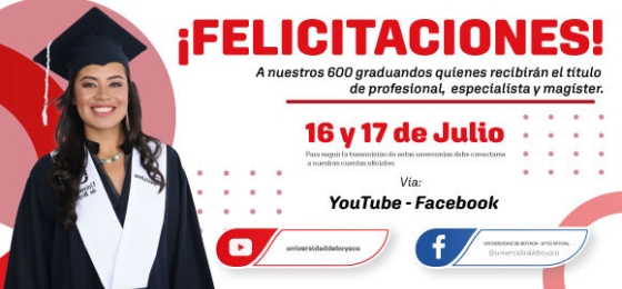 Felicitaciones a nuestros 600 graduandos