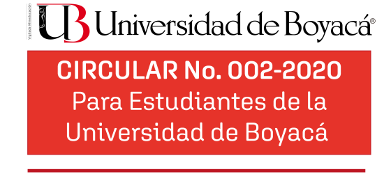 Circular para Estudiantes de la Universidad de Boyacá