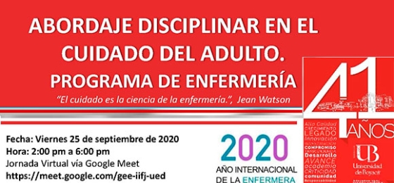 Jornada Actualización Enfermería "ABORDAJE DISCIPLINAR EN EL CUIDADO DEL ADULTO"