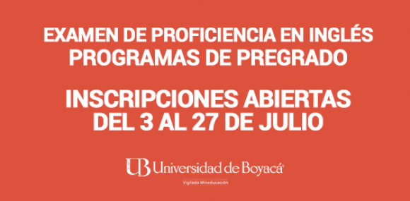 Examen de Proficiencia en inglés - Programas de Pregrado