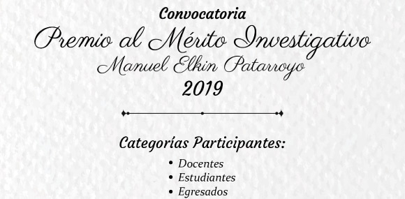 Premio al Mérito Investigativo - Manuel Elkin Patarroyo 