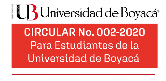 Circular para Estudiantes de la Universidad de Boyacá 