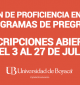 Examen de Proficiencia en inglés - Programas de Pregrado
