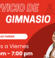 ¡El servicio de gimnasio cambió de horario! 