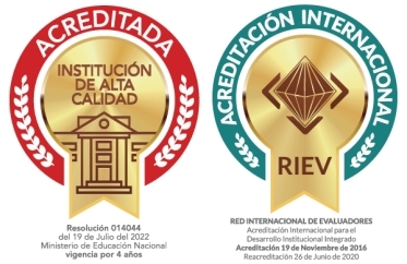 Acreditación Nacional en Alta Calidad - C.N.A. Reacreditación Internacional Plena - RIEV